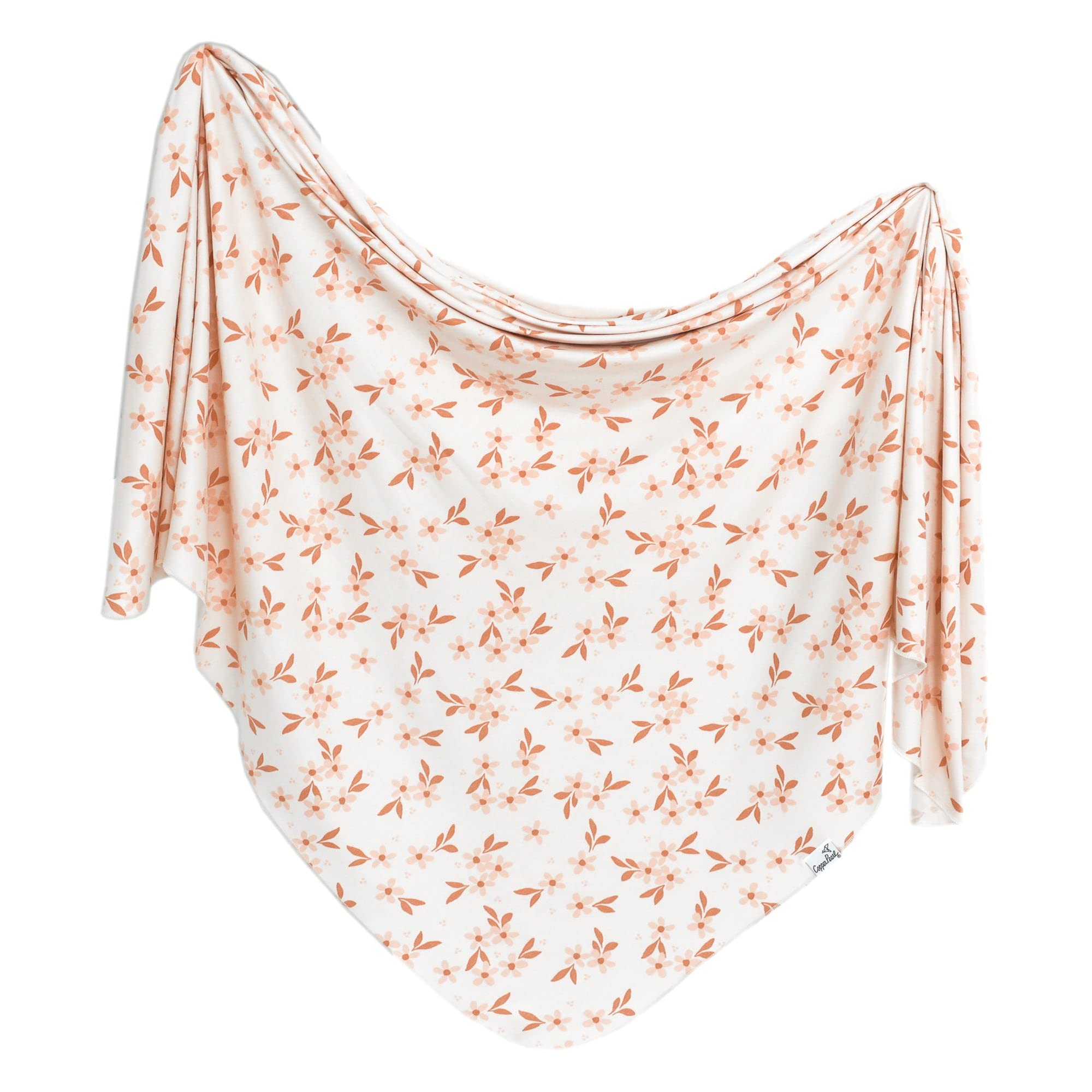 Copper Pearl Rue soft knit swaddle blanket for baby comfort.