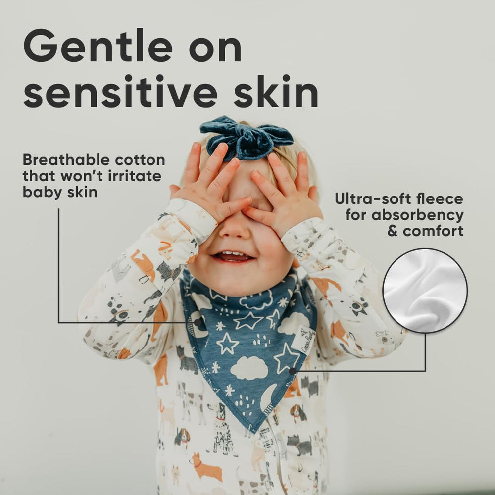 Copper Pearl Rufus bib easy-care design is machine washable