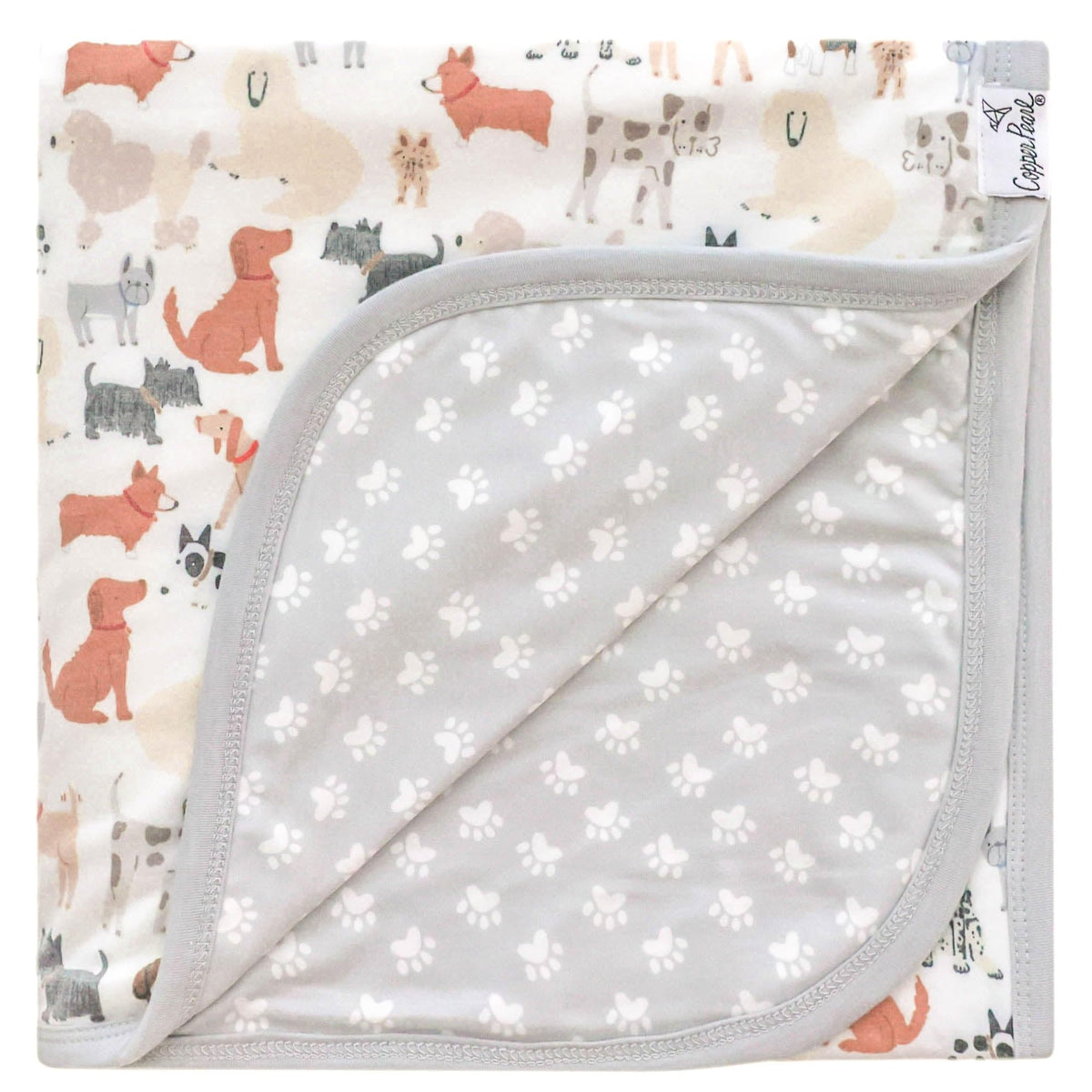 Copper Pearl Rufus blanket close-up shows fabric texture for ultrasoft, breathable snuggles.