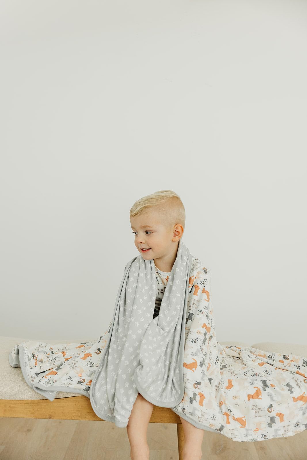 Copper Pearl Rufus newborn swaddle use with soft breathable layers.
