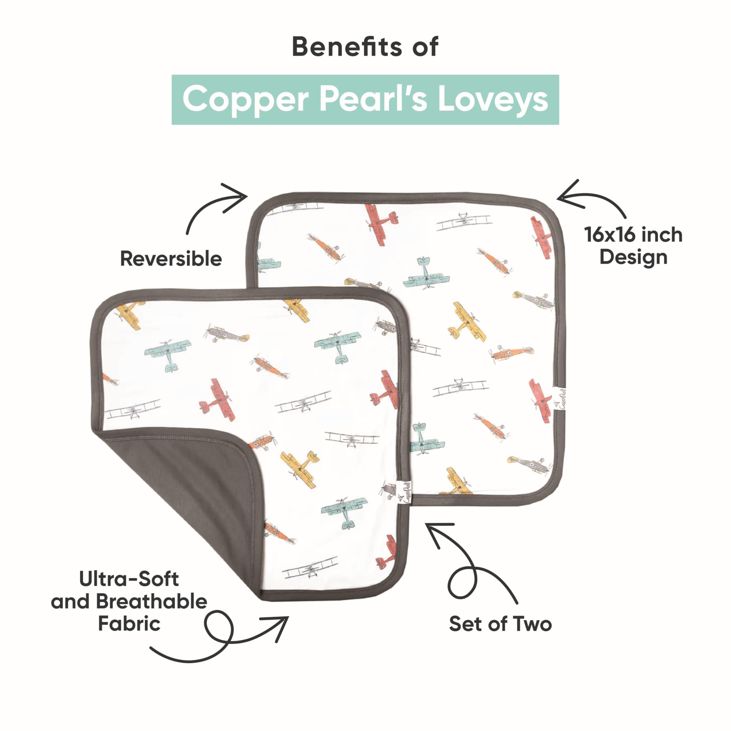 Copper Pearl two-pack baby blankets in nursery-ready design and soft fabric