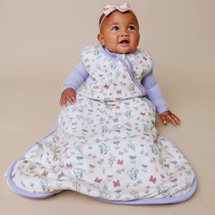 Copper Pearl sleep bag three-layer-knit closeup reveals buttery soft fabric and breathable weave.