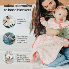 Copper Pearl Sleep Sack Asher three-layer-knit enhances softness and stretch for easy movement
