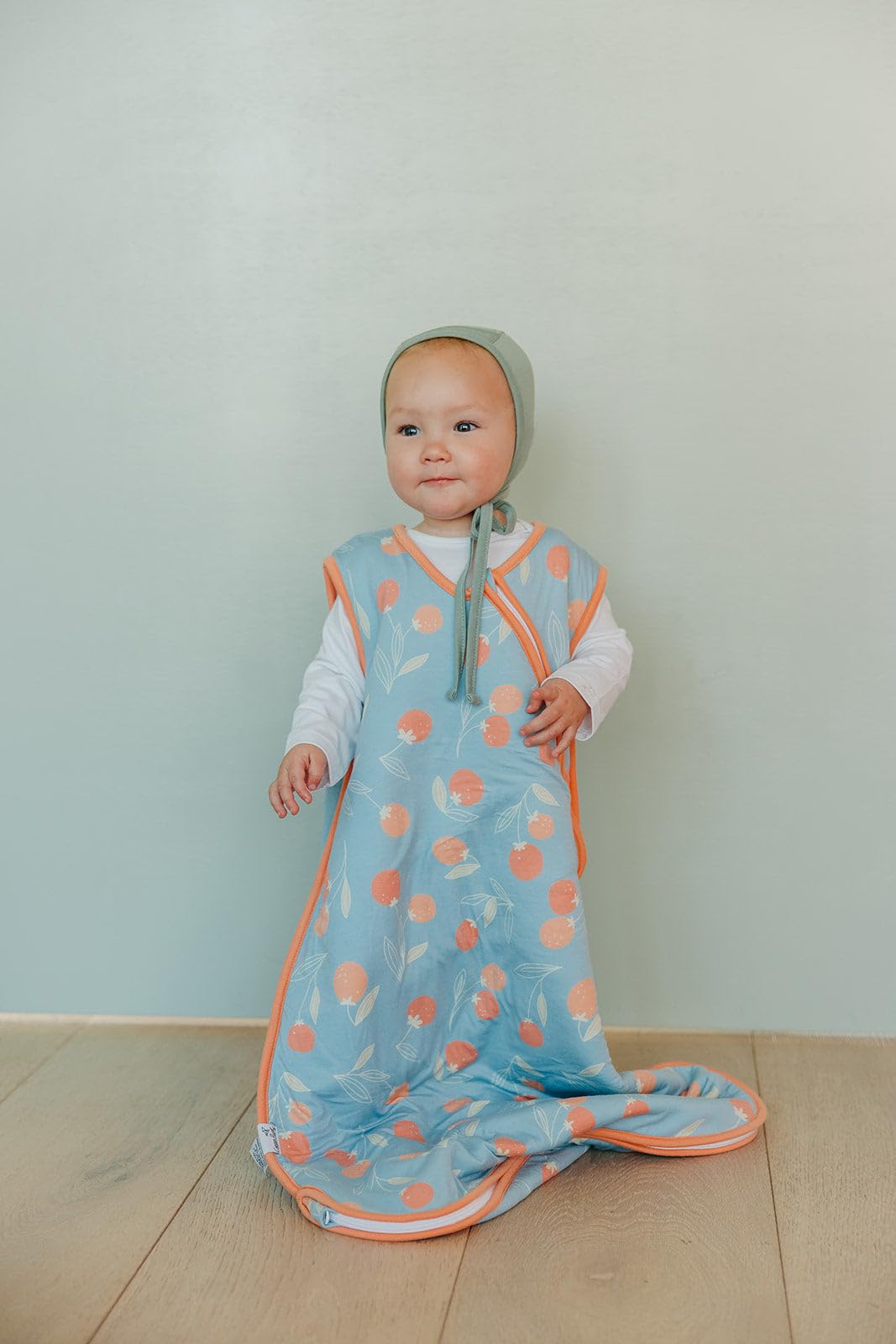 Copper Pearl Sleep Sack available in sizes 0-6m to 18-24m for growing babies