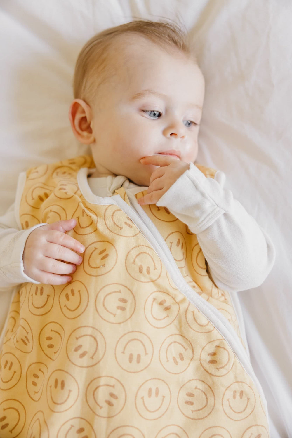 Copper Pearl Sleep Sack three-layer fabric feels breathable for year-round use.