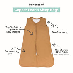 Copper Pearl Sleep Sack three-layer fabric highlights breathable comfort and stretch