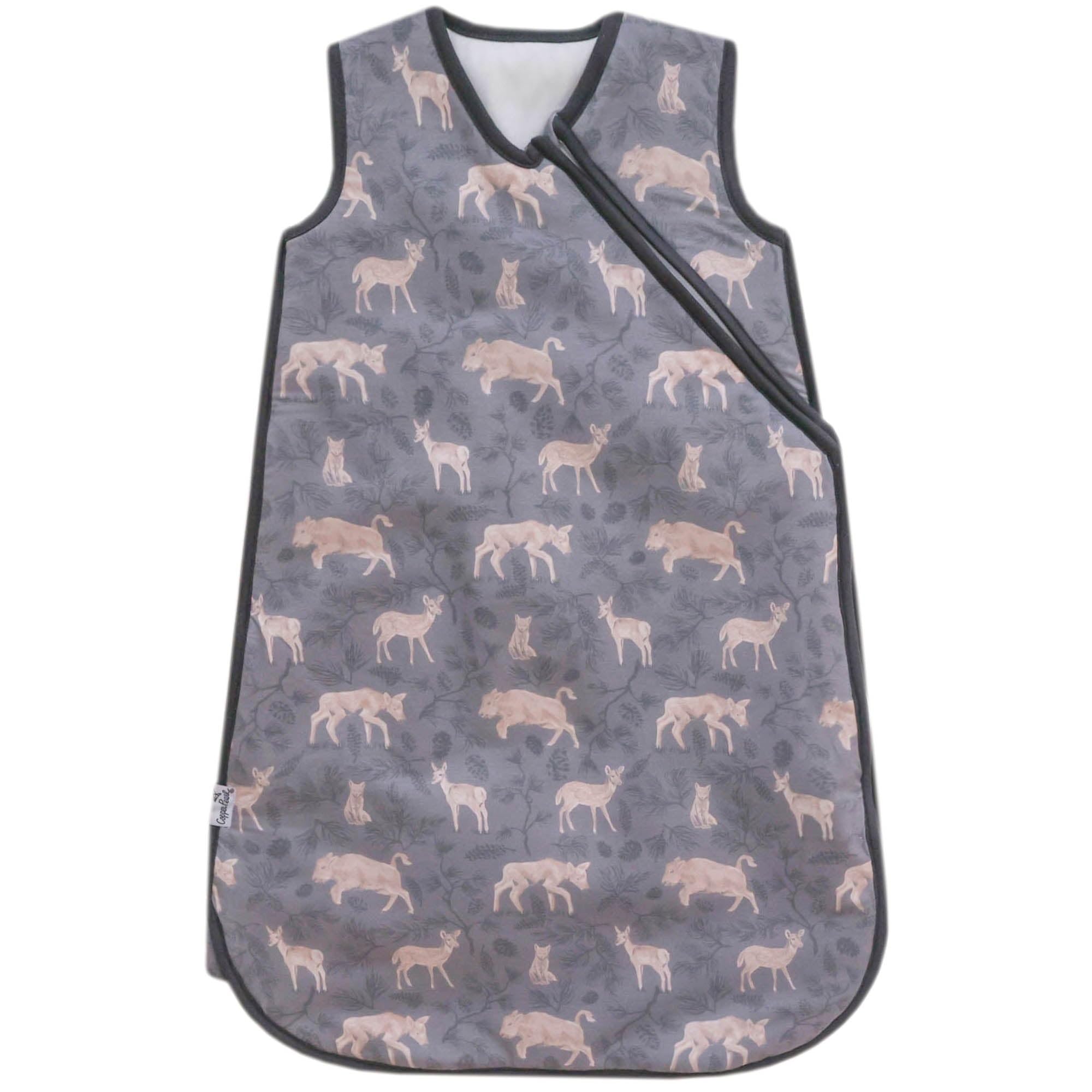 Copper Pearl Sleep Sack Timber fabric closeup shows buttery-soft texture for cozy sleep.