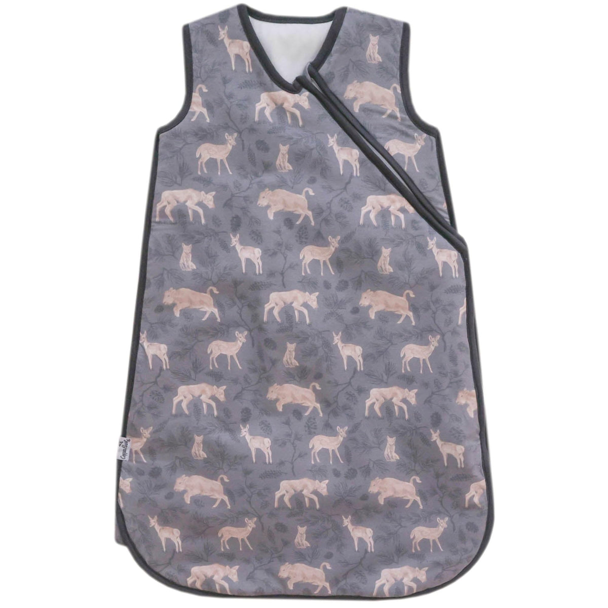 Copper Pearl Sleep Sack Timber fabric closeup shows buttery-soft texture for cozy sleep.