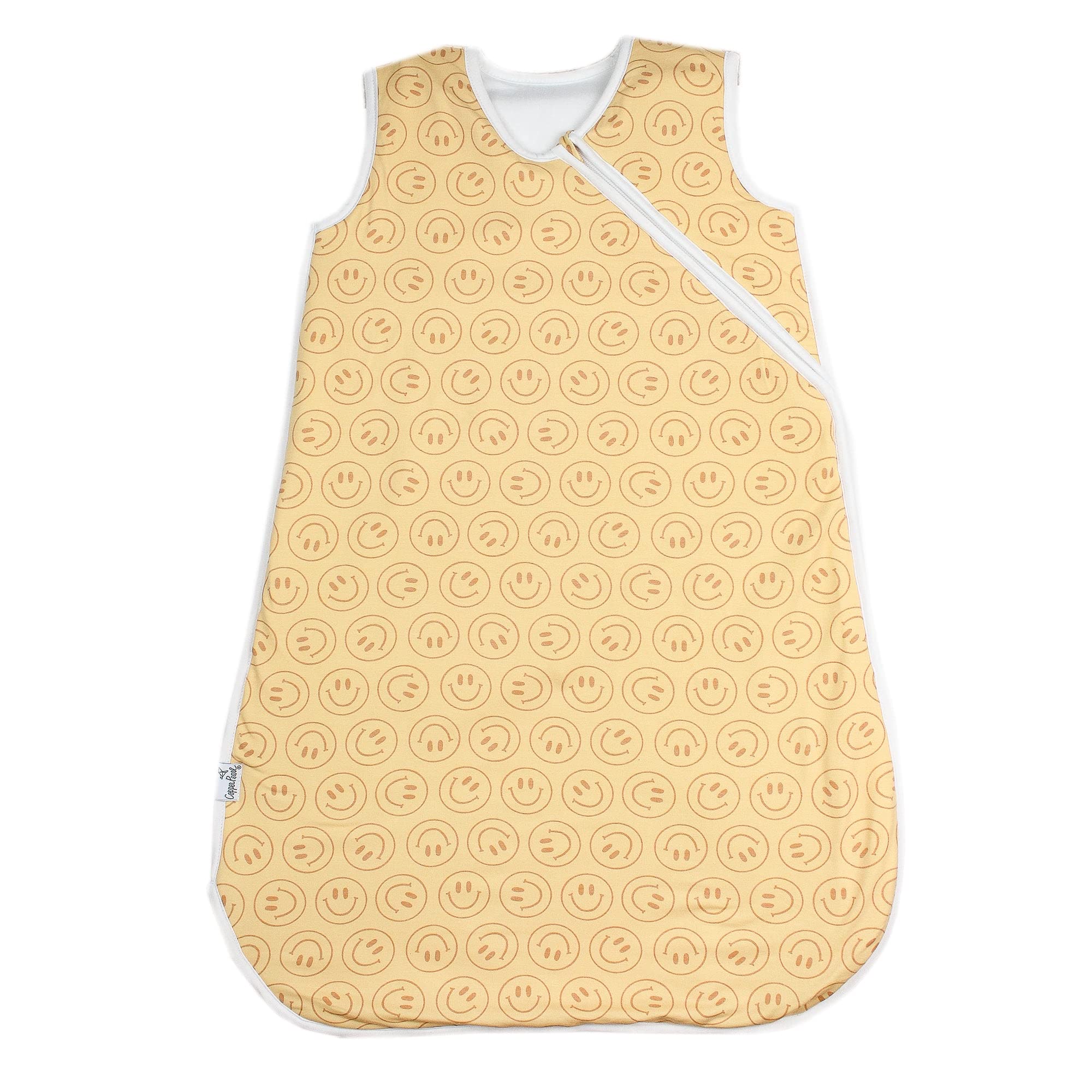 Copper Pearl Sleep Sack closeup reveals buttery-soft fabric and warmth for cozy snuggles.