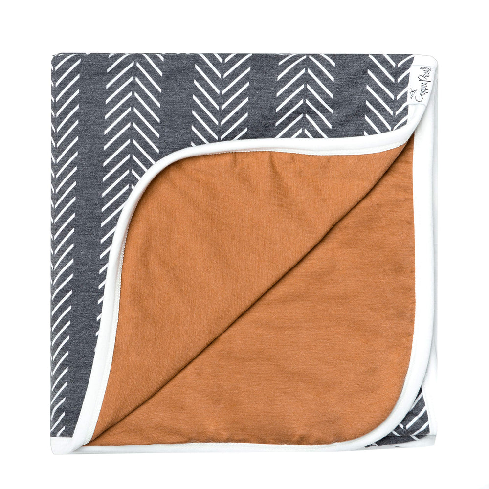 Copper Pearl Soft Baby Quilt Canyon fabric close-up for cozy snuggles