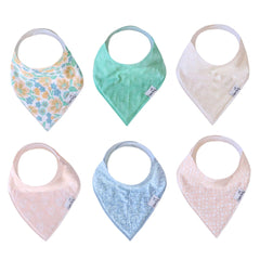Copper Pearl Sophie Set bib pattern closeup with stylish print for everyday drool