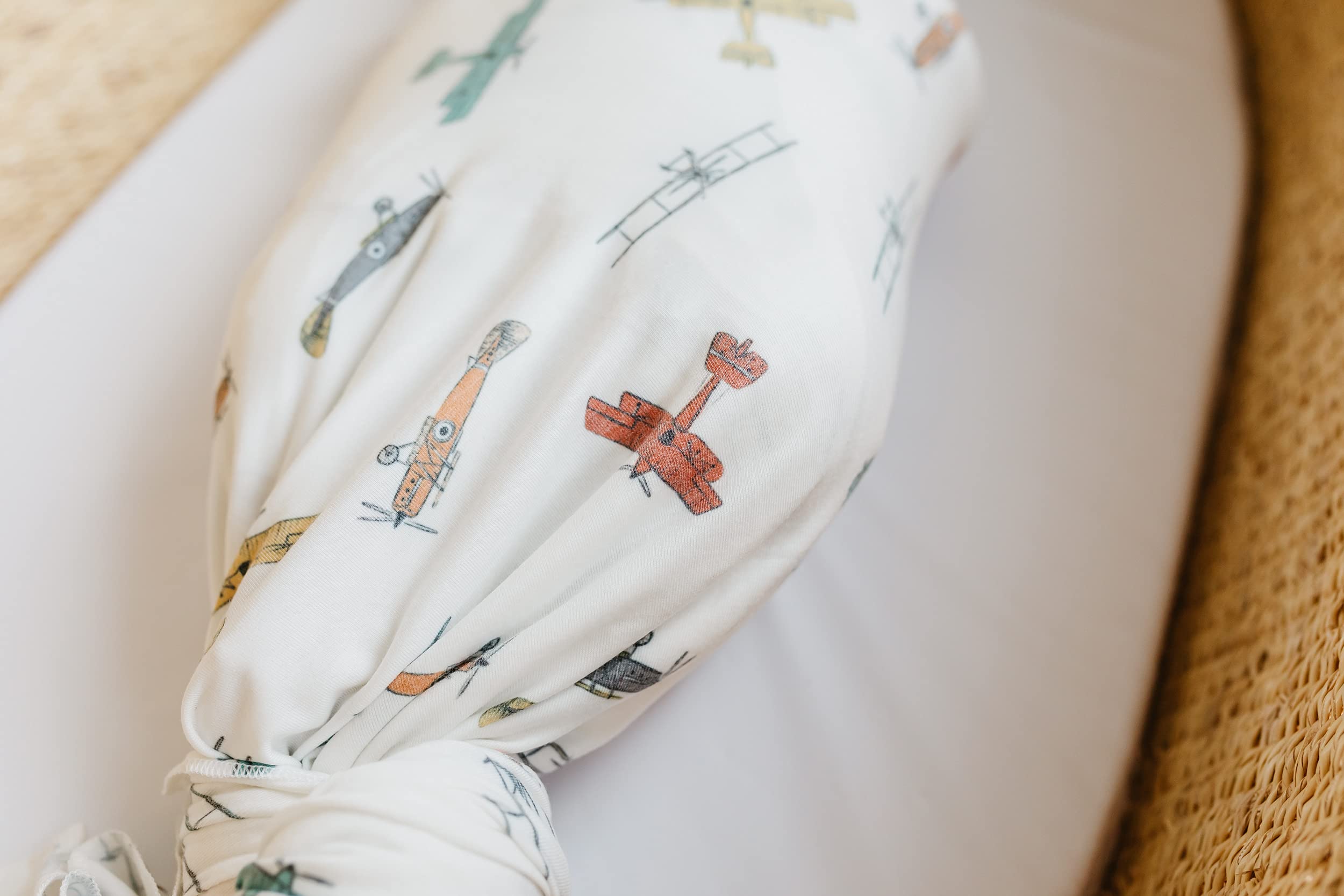 Copper Pearl Swaddle Ace 46x46 size signals generous dimensions for growth