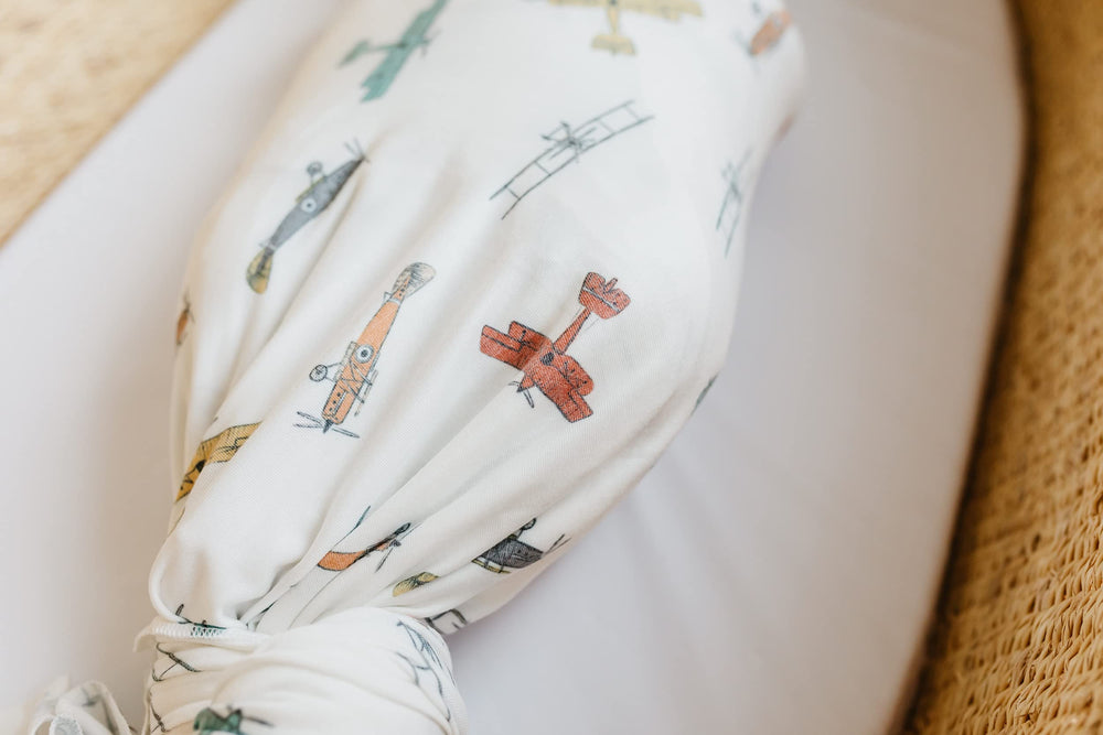 Copper Pearl Swaddle Ace 46x46 size signals generous dimensions for growth