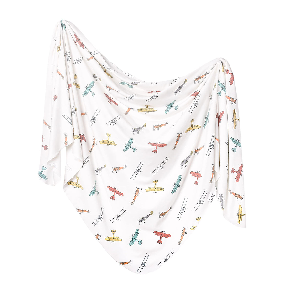 Copper Pearl Large Premium Knit Swaddle Ace flatlay highlighting versatile 46x46 blanket use