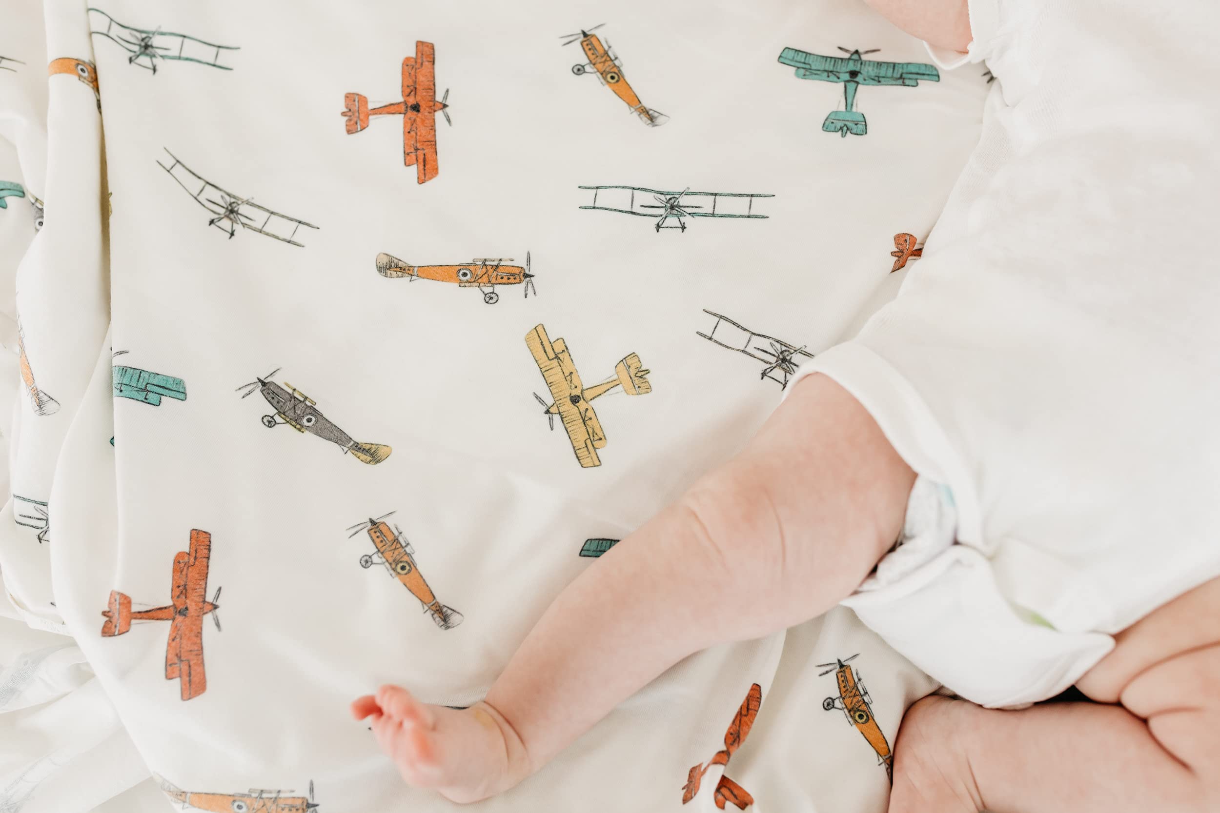 Copper Pearl Swaddle Ace modern design coordinates with nursery decor