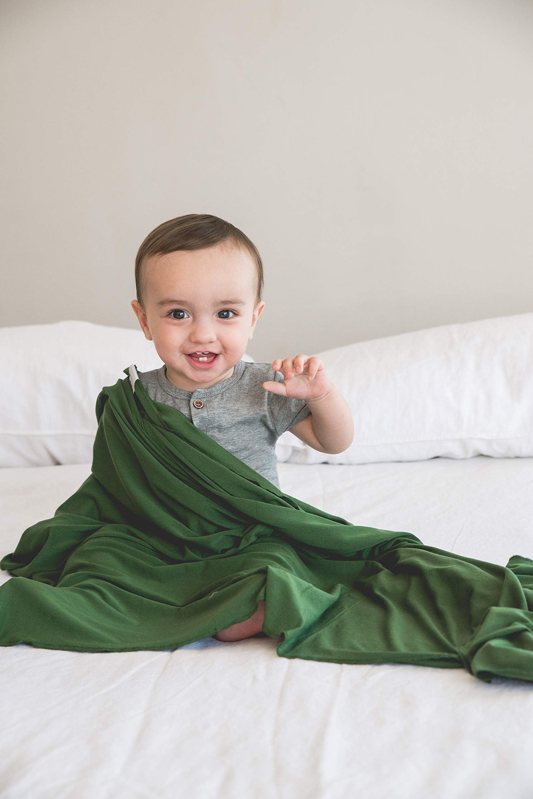 Copper Pearl swaddle blanket easy-care design stays soft after cold machine washing.