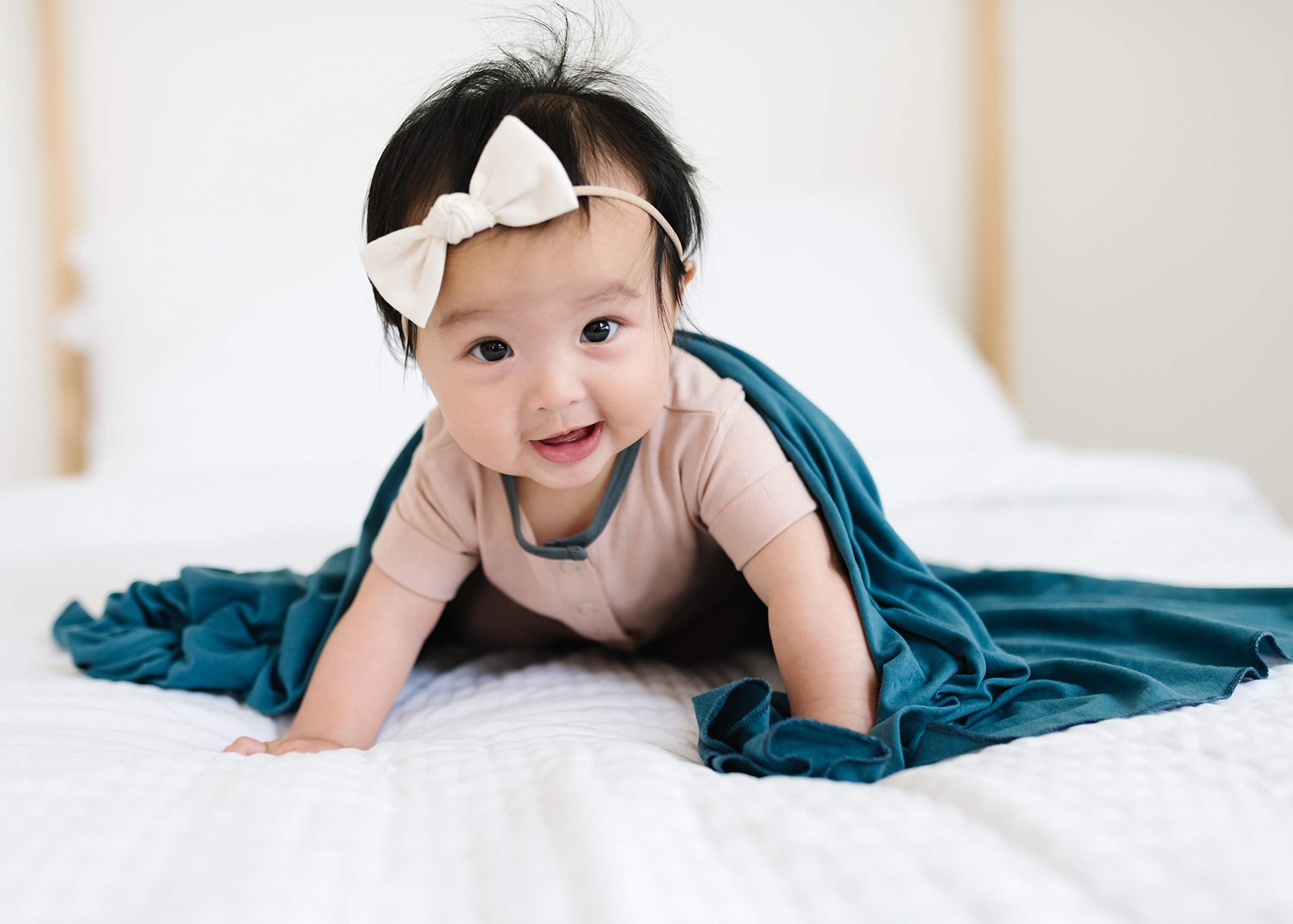 Copper Pearl steel swaddle blanket gift-ready packaging