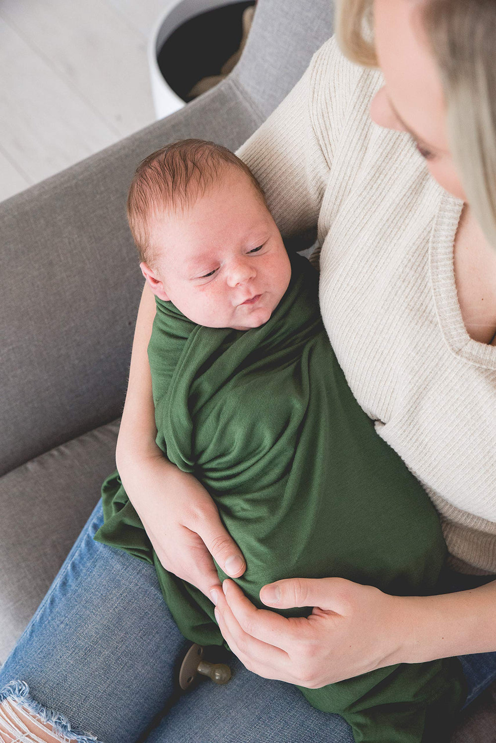 Copper Pearl swaddle blanket stylish print complements outfits and makes a thoughtful baby shower gift.