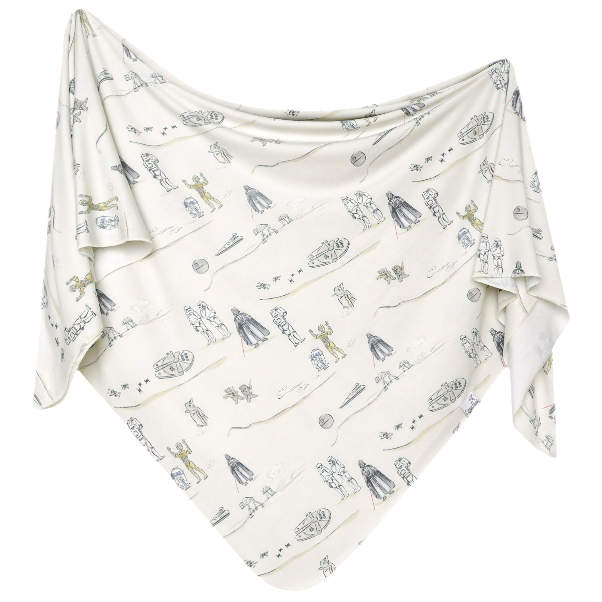 Copper Pearl swaddle Tatooine closeup soft fabric highlighting cozy wrap.