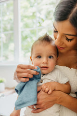 Copper Pearl ultra-soft terry washcloth highlights absorbency and skin-friendly care.