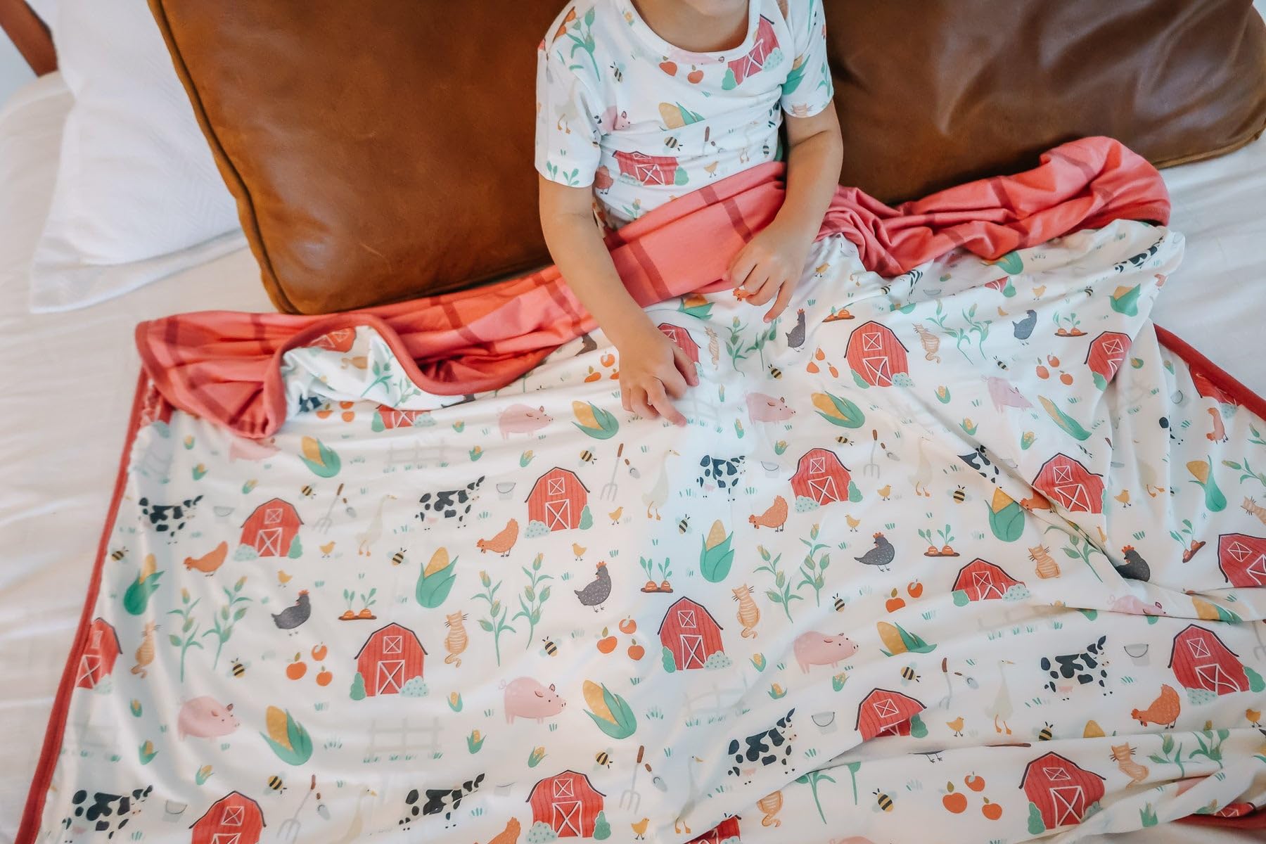 Copper Pearl three-layer blanket 46x46 size offers large coverage for newborns.