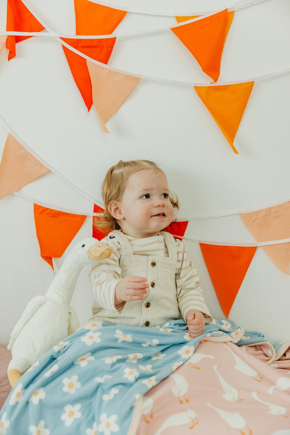 Copper Pearl three-layer blanket coordinates with Copper Pearl products for cohesive nursery.