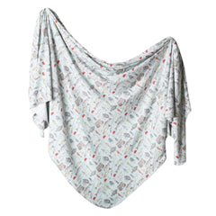 Copper Pearl Trout swaddle large blanket fold enables easy swaddling and grows with baby.