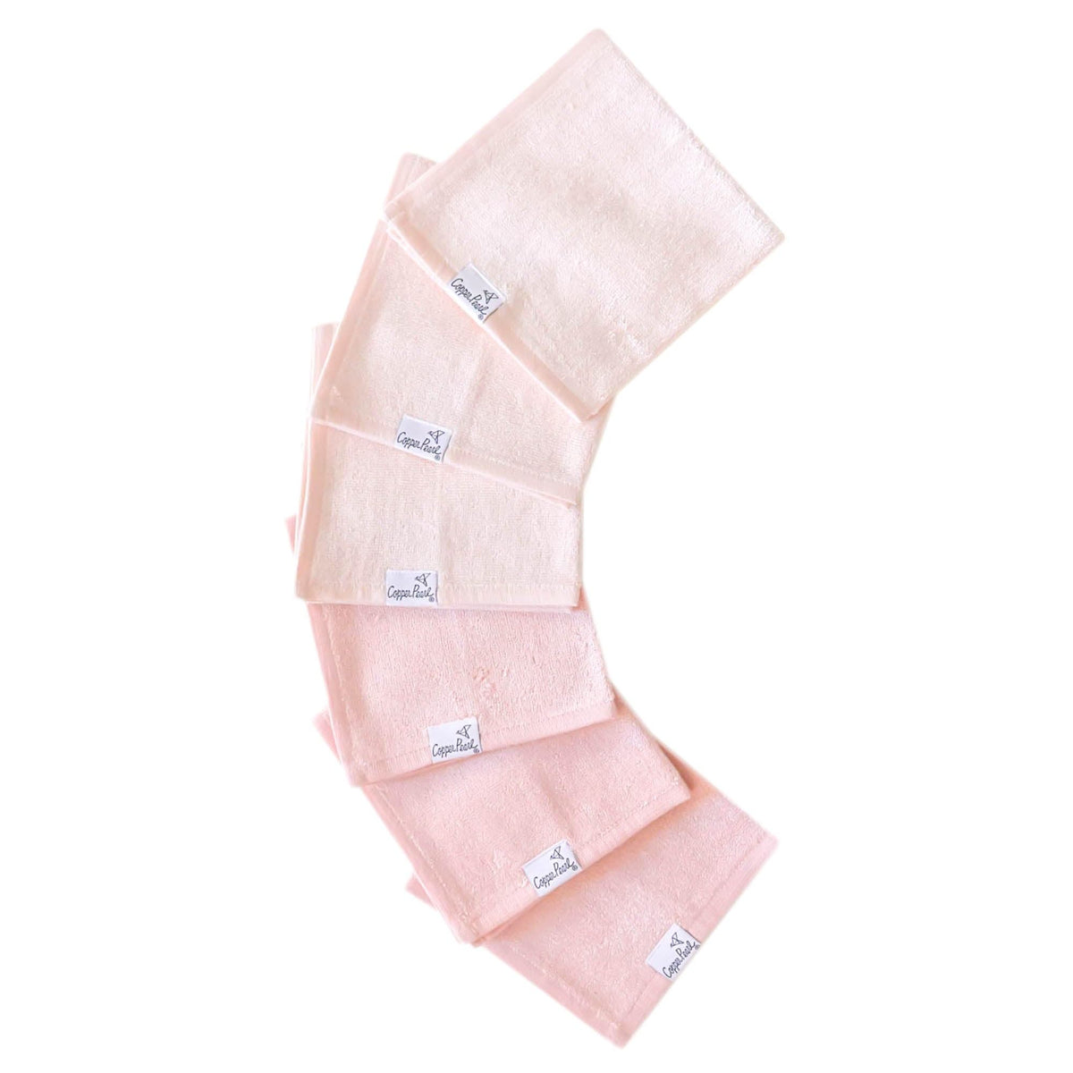 Copper Pearl baby washcloth close-up, ultra-soft for gentle face cleaning.