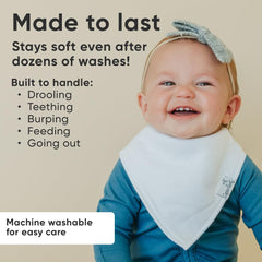 Copper Pearl White Basics fabric close-up highlights ultra-soft cotton and absorbent layering.