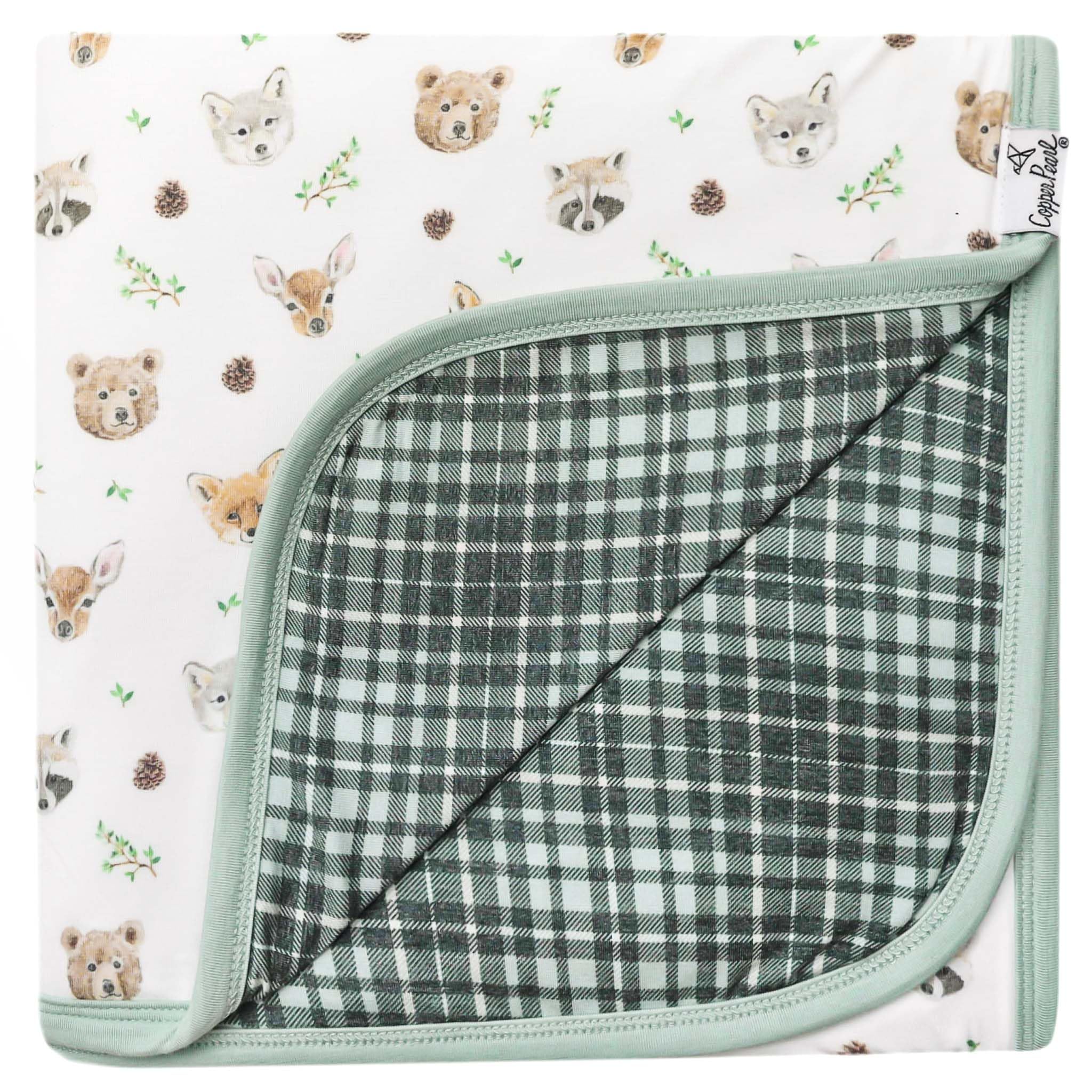 Copper Pearl Wilder 3-layer quilt close-up of ultra-soft fabric for baby comfort.