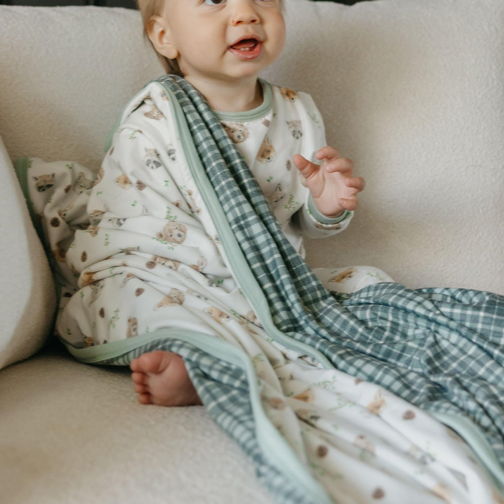 Copper Pearl Wilder quilt warm three-layer knit for cozy naps.