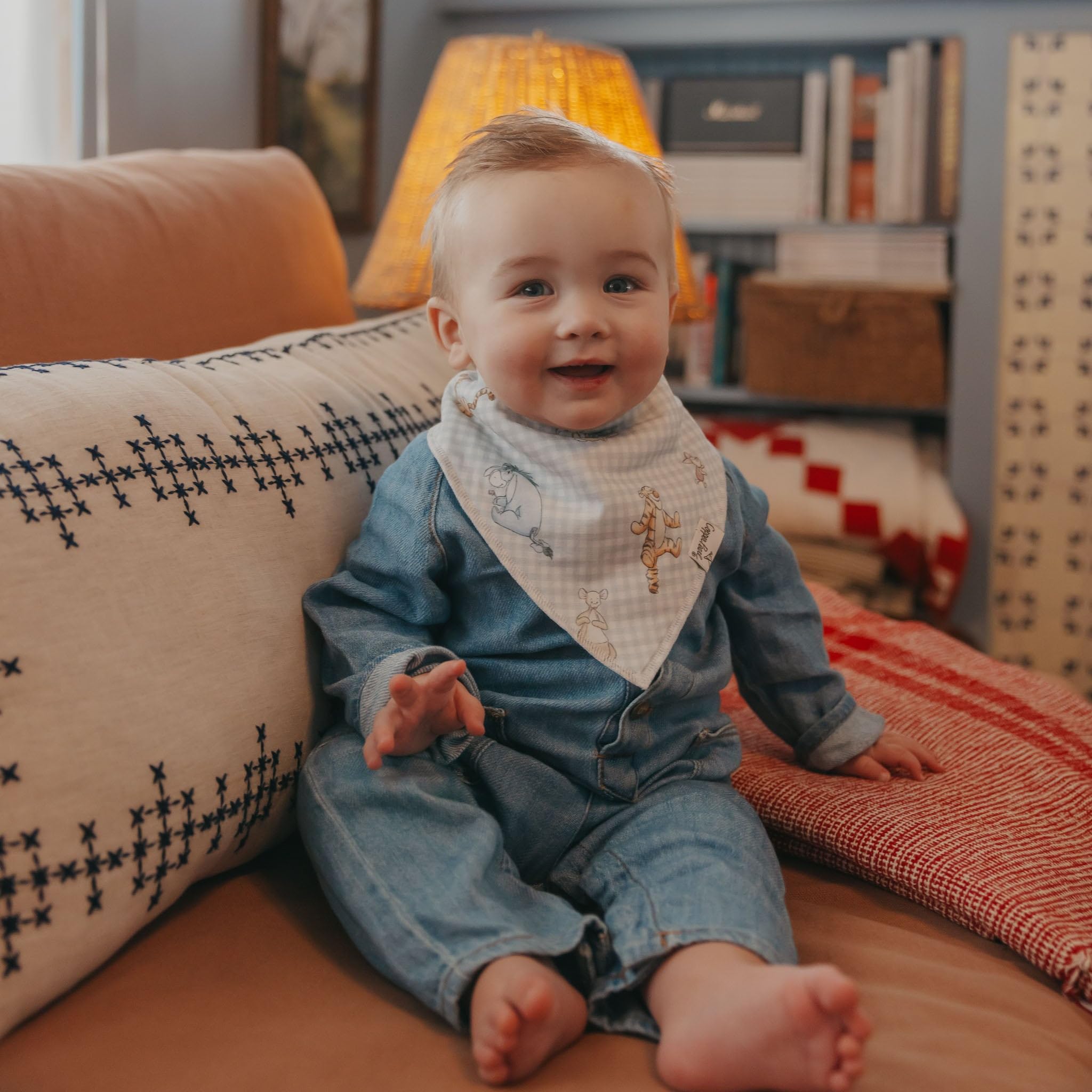 Copper Pearl Winnie Pooh bandana bib chic designs elevate any outfit.