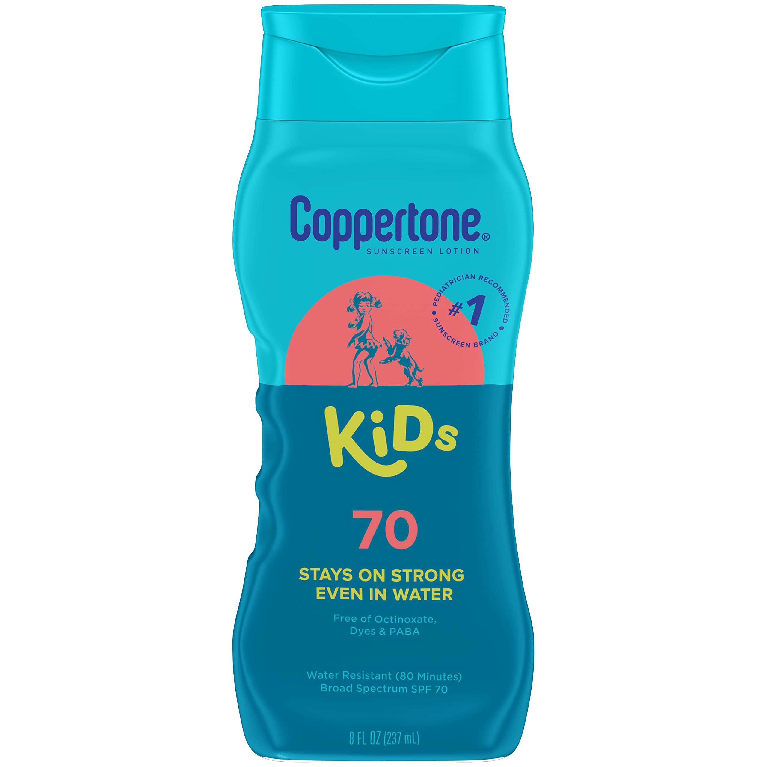 Coppertone Kids Sunscreen Lotion SPF 70 bottle ready for outdoor play.