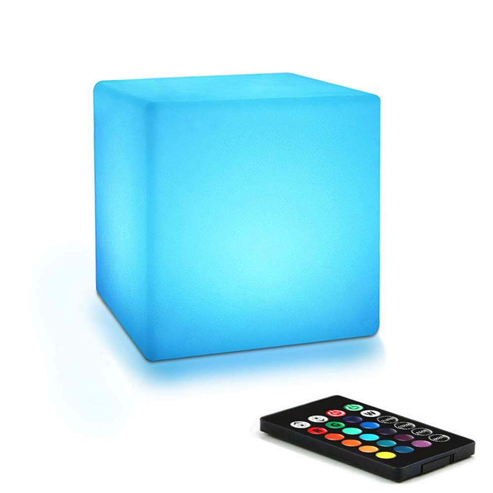 COPU 4-inch LED cube light displays 16 RGB colors for mood lighting.