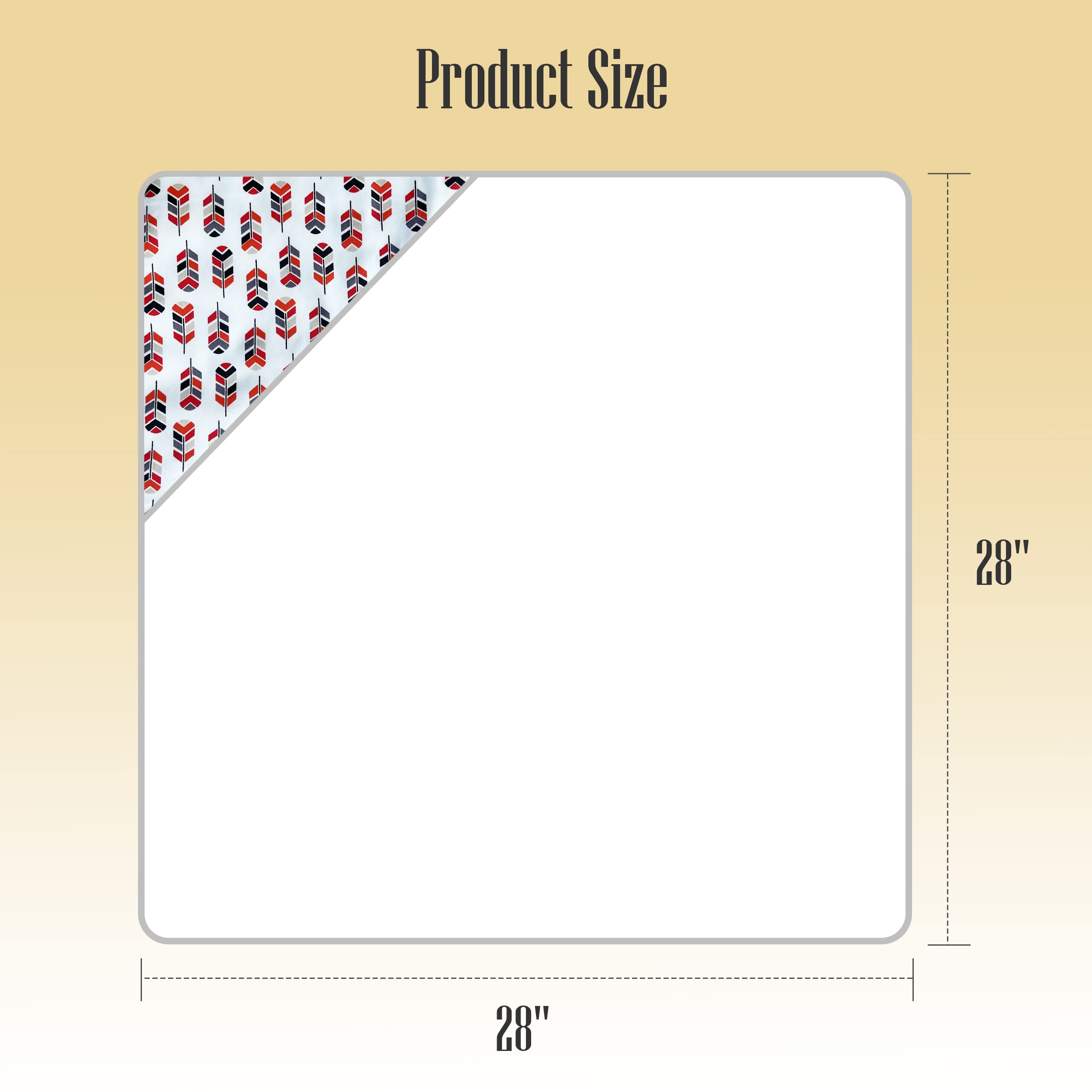 CORAL DOCK 28x28 inch towels illustrated in full size for newborn baths.