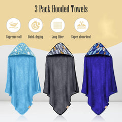 CORAL DOCK Shark World hooded towel pack-fold demonstrates 28x28 inch size for newborns