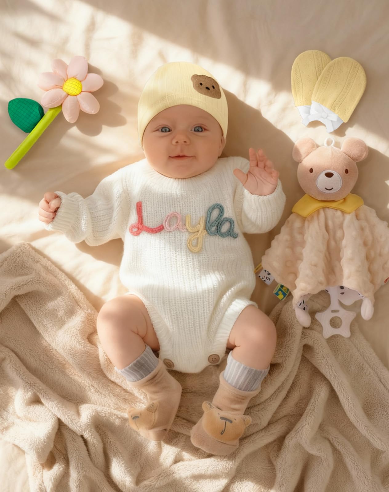 Coralogo soft baby hat keeps tiny heads comfortable all day.