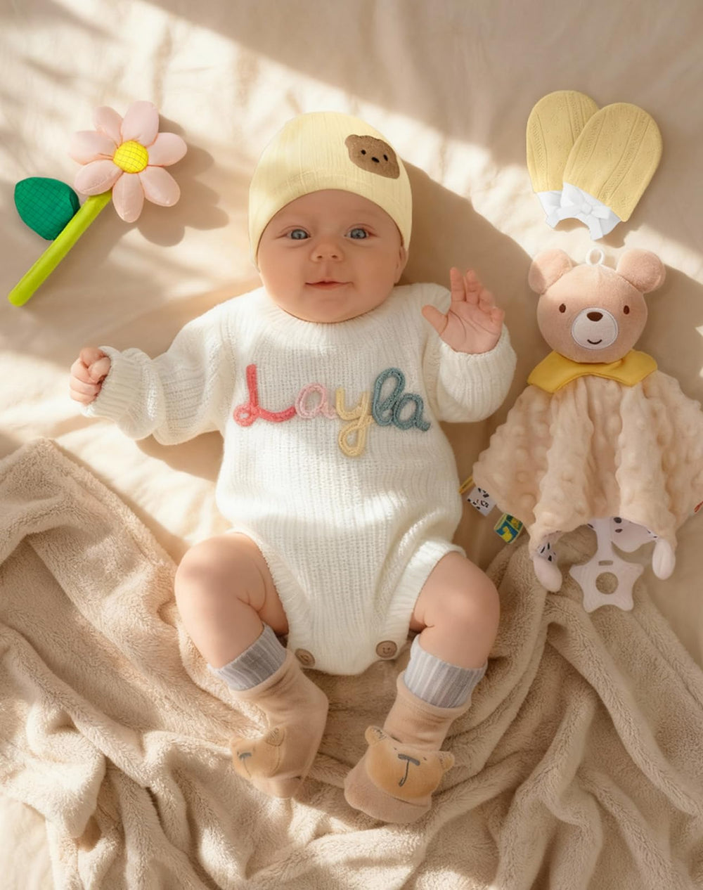 Coralogo soft baby hat keeps tiny heads comfortable all day.