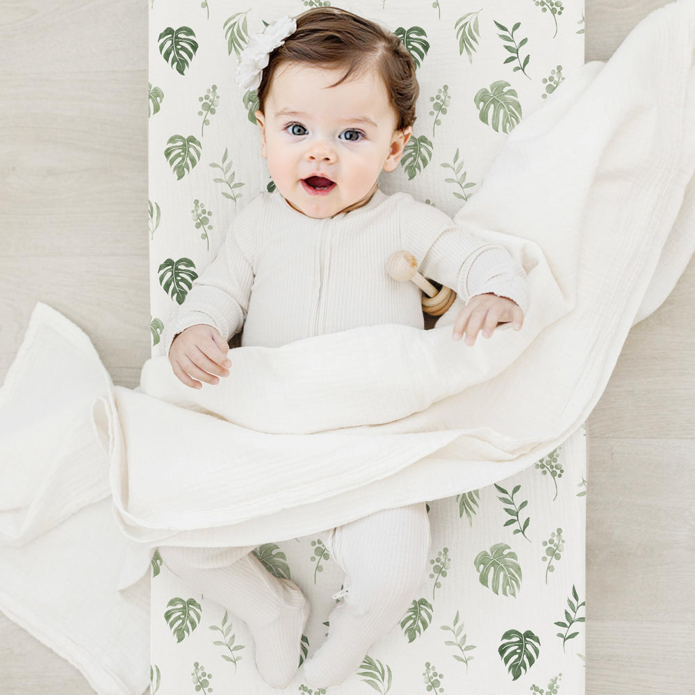 Coreeky muslin cotton changing pad cover breathable and durable for daily use