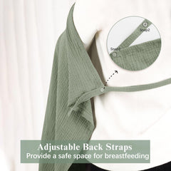 Coreeky nursing cover adjustable strap demonstrates secure fit.