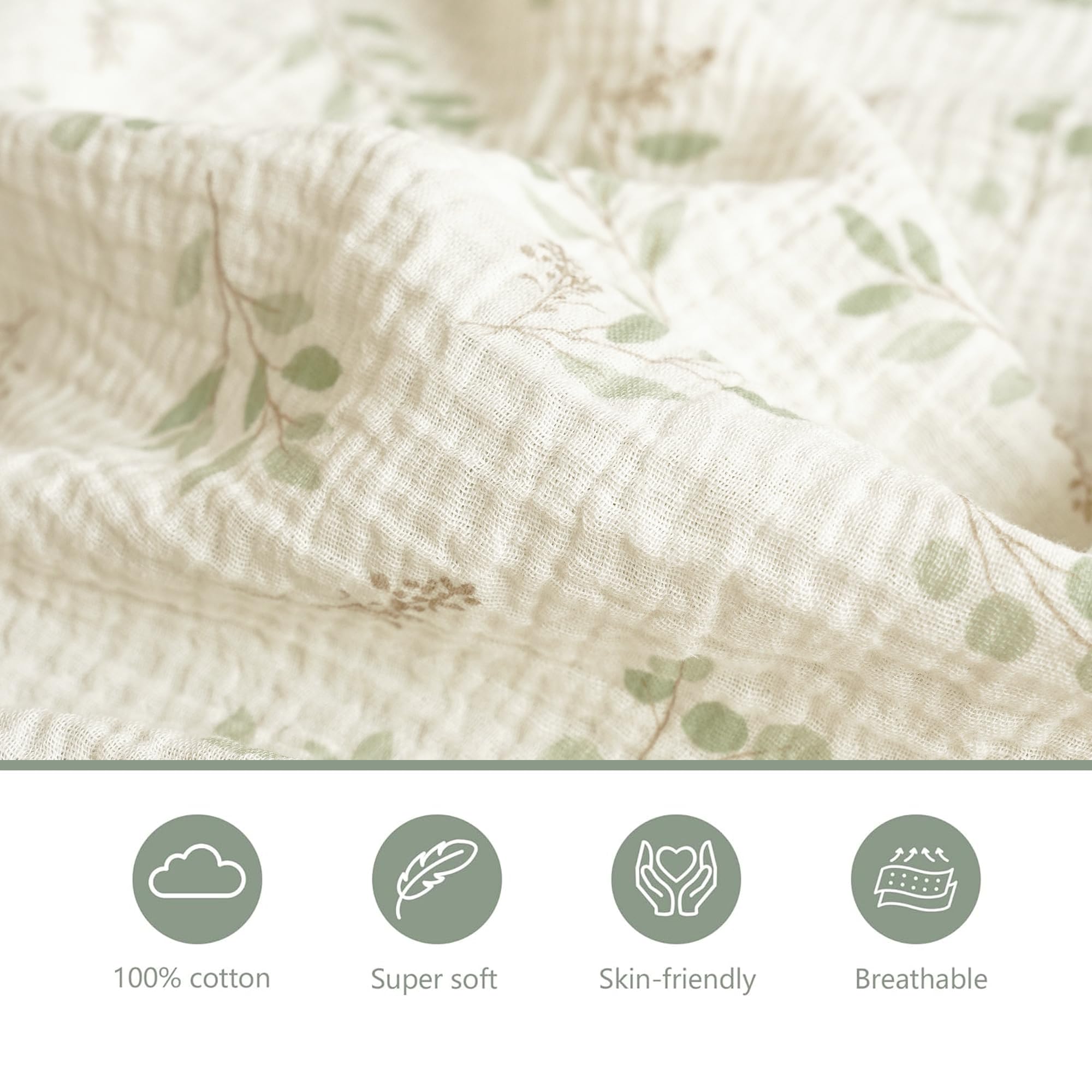 Coreeky muslin nursing cover worn by model shows breathability.