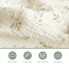 Coreeky muslin nursing cover worn by model shows breathability.
