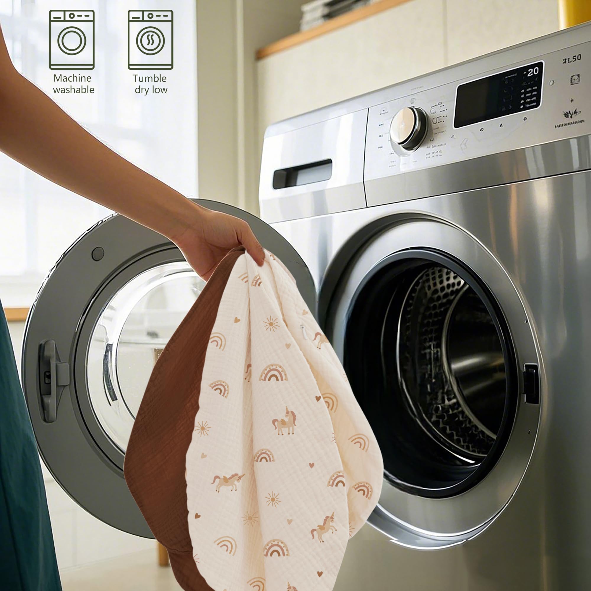 Coreeky muslin nursing pillow cover sturdy stitching highlights lasting quality