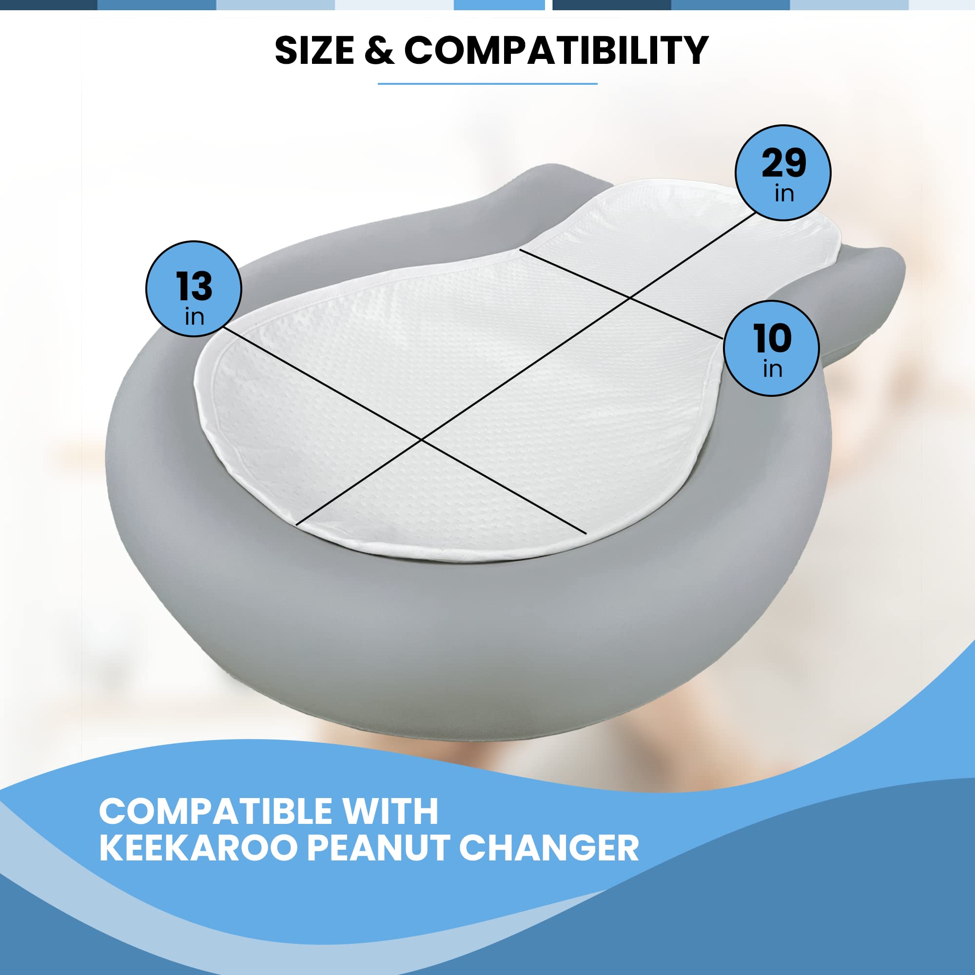 Corner Canyon changing pad liner folded for easy packing during travel