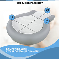 Corner Canyon changing pad liner folded for easy packing during travel