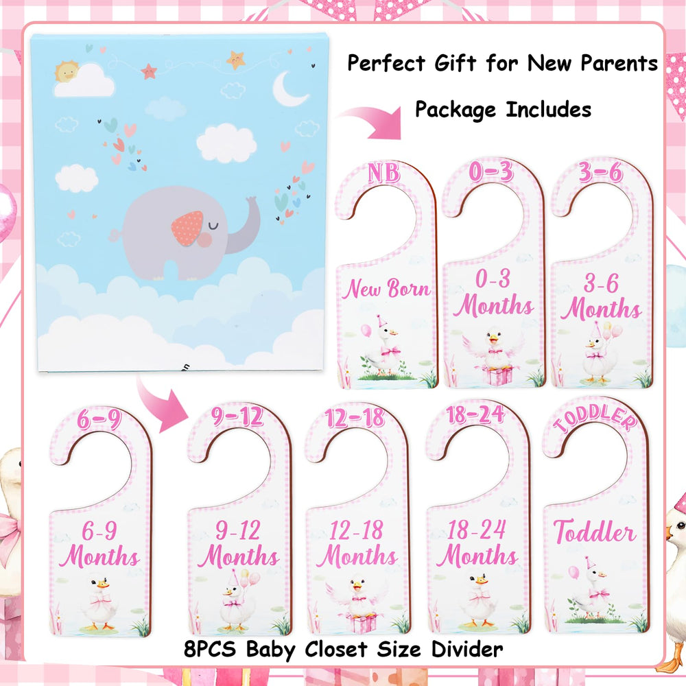 CORNER LACE gift-box pink-goose dividers present beautifully as a baby shower gift.