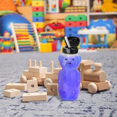 8-ounce Honey Bear bottle highlighting sturdy design for daily use