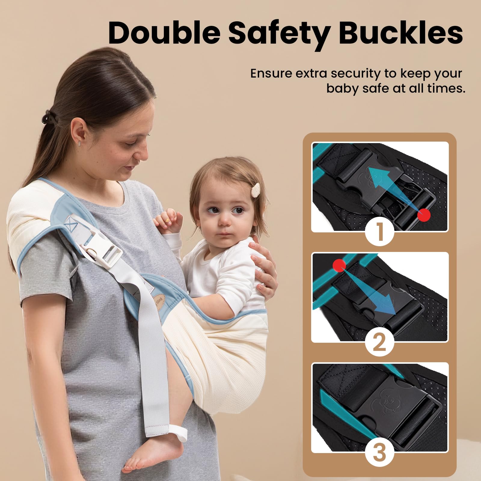 COSDIG multi-carry positions adapt as baby grows for versatile use.