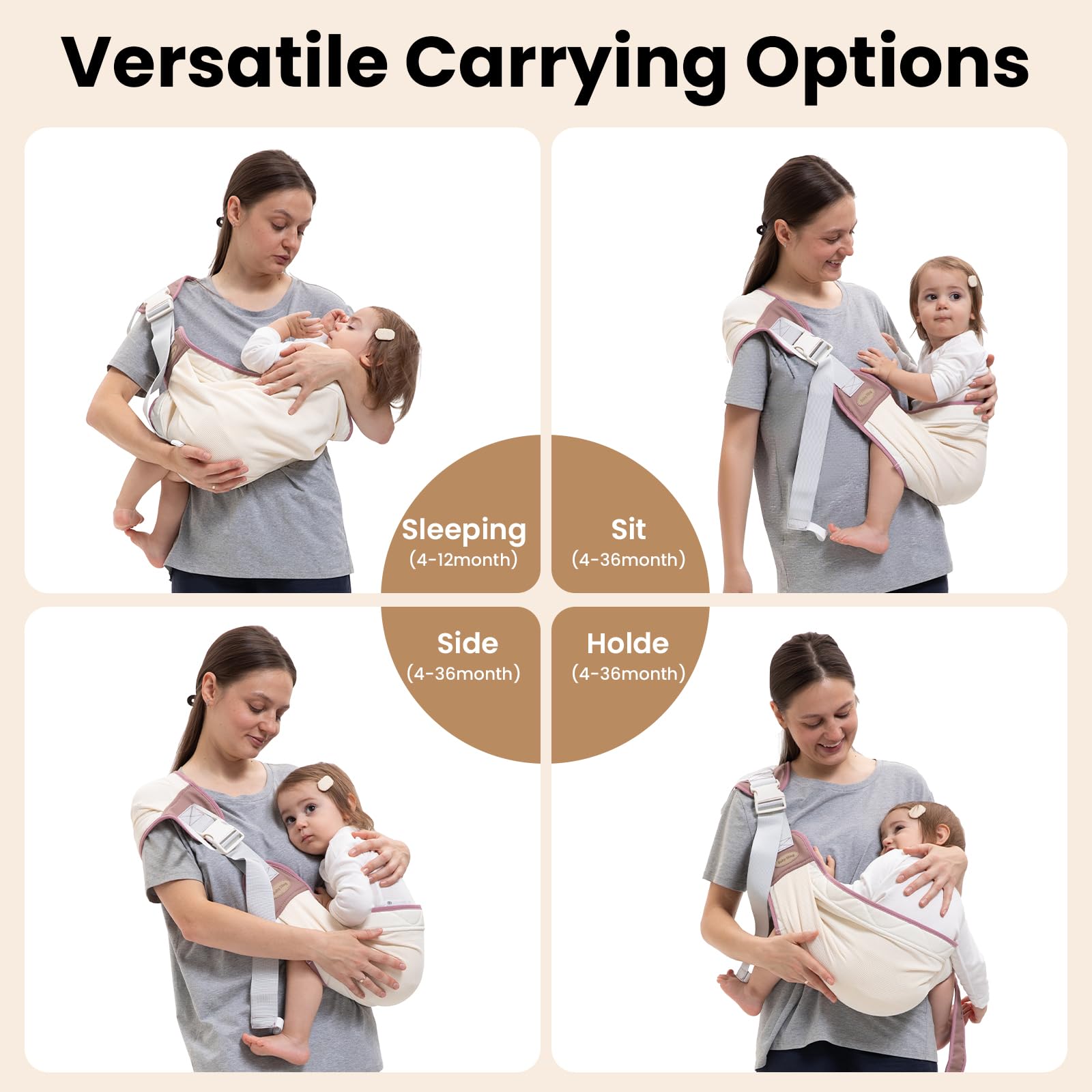 COSDIG Baby Carrier one-size-fit accommodates most caregivers for busy days.