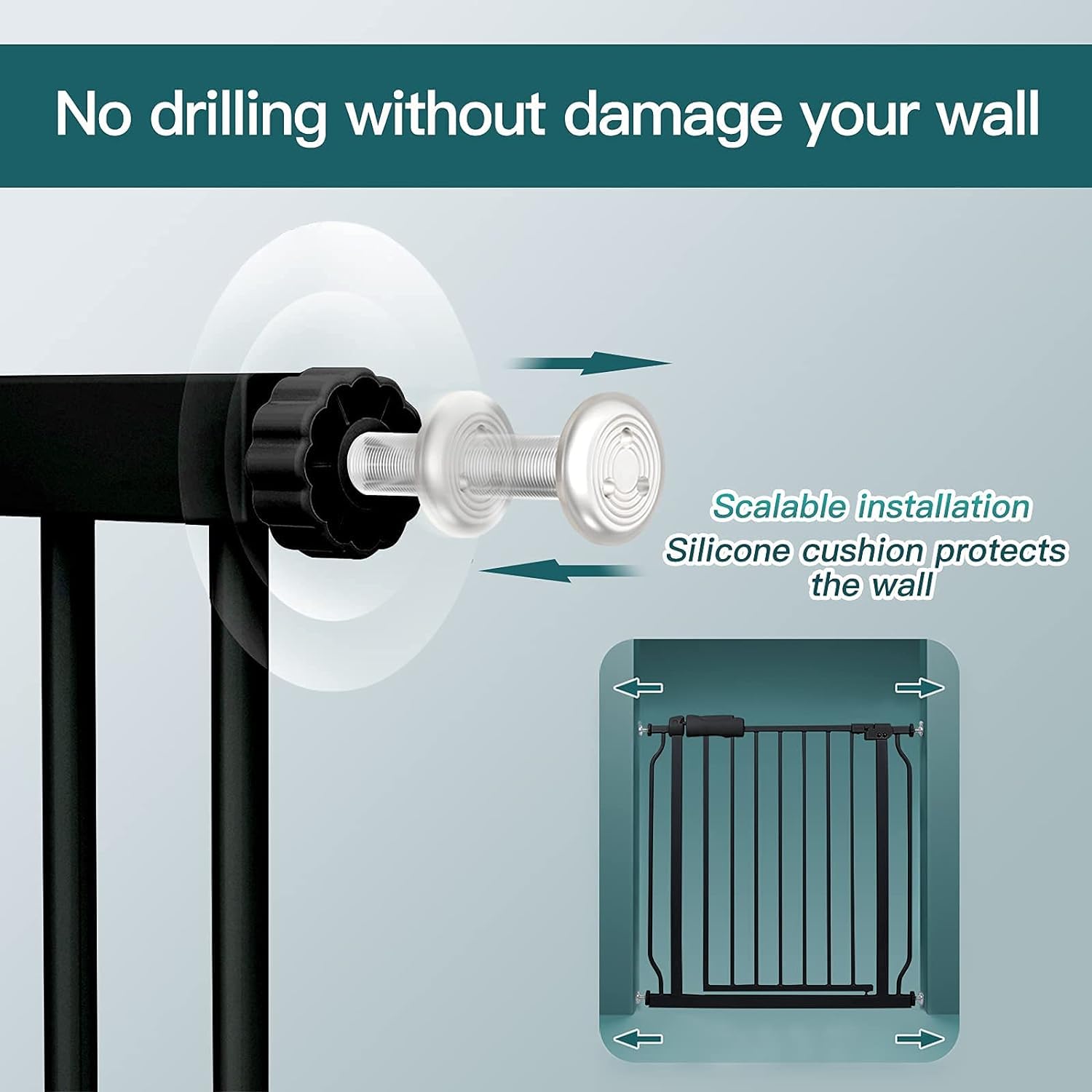 COSEND matte-finish gate reduces scratches for a stylish, durable barrier.